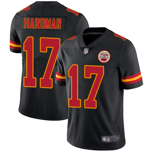 Men Kansas City Chiefs #17 Hardman Mecole Limited Black Rush Vapor Untouchable Football Nike NFL Jersey->kansas city chiefs->NFL Jersey